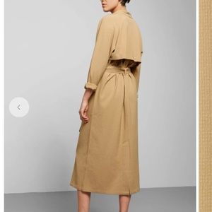 Weekday Tan Trenchcoat Maxi Belt Ines Dress - Small